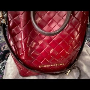 Dooney and Bourke red Barlow bucket bag